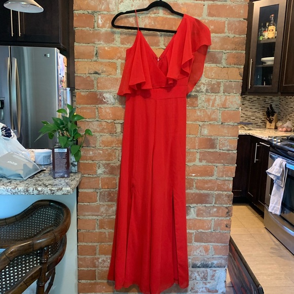 Fame & Partners Red Jumpsuit - Picture 2 of 5